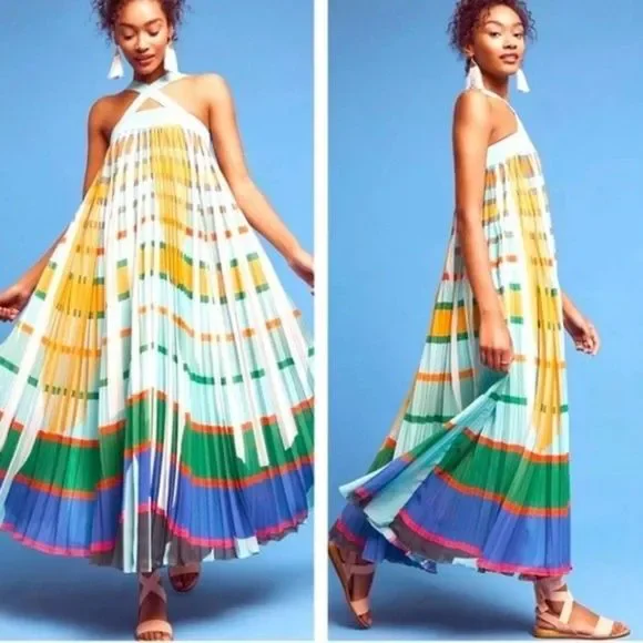 Anthropologie | Dresses | Geisha Designs Anthropologie Abstraction Maxi  Dress | Poshmark